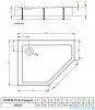 Radaway Doros Pt E Compact Stone brodzik pięciokątny 90x80x11,5cm lewy biały SDRPTP9080-05-04SL